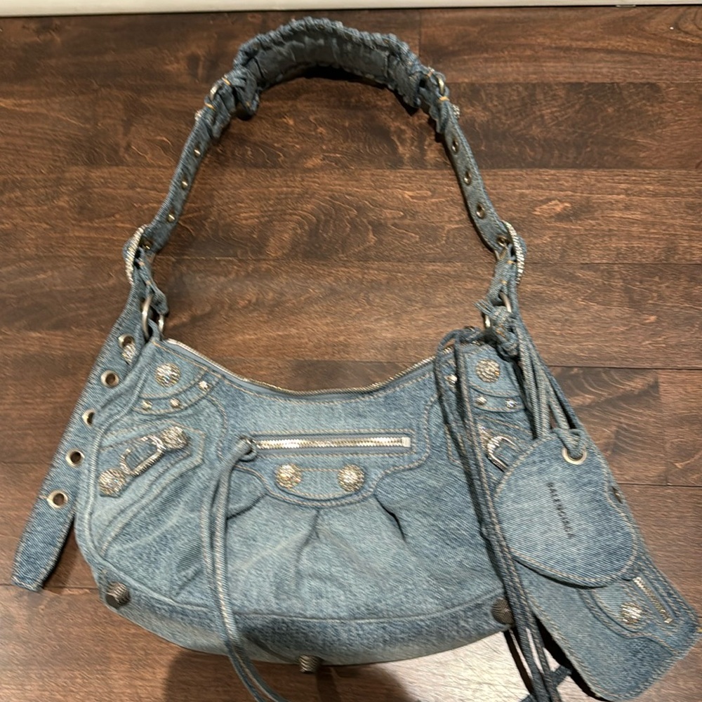 Balenciaga denim Cagole bag